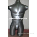 New Silver Male Inflatable 3/4 Torso Mannequin,inflatable male/female mannequin